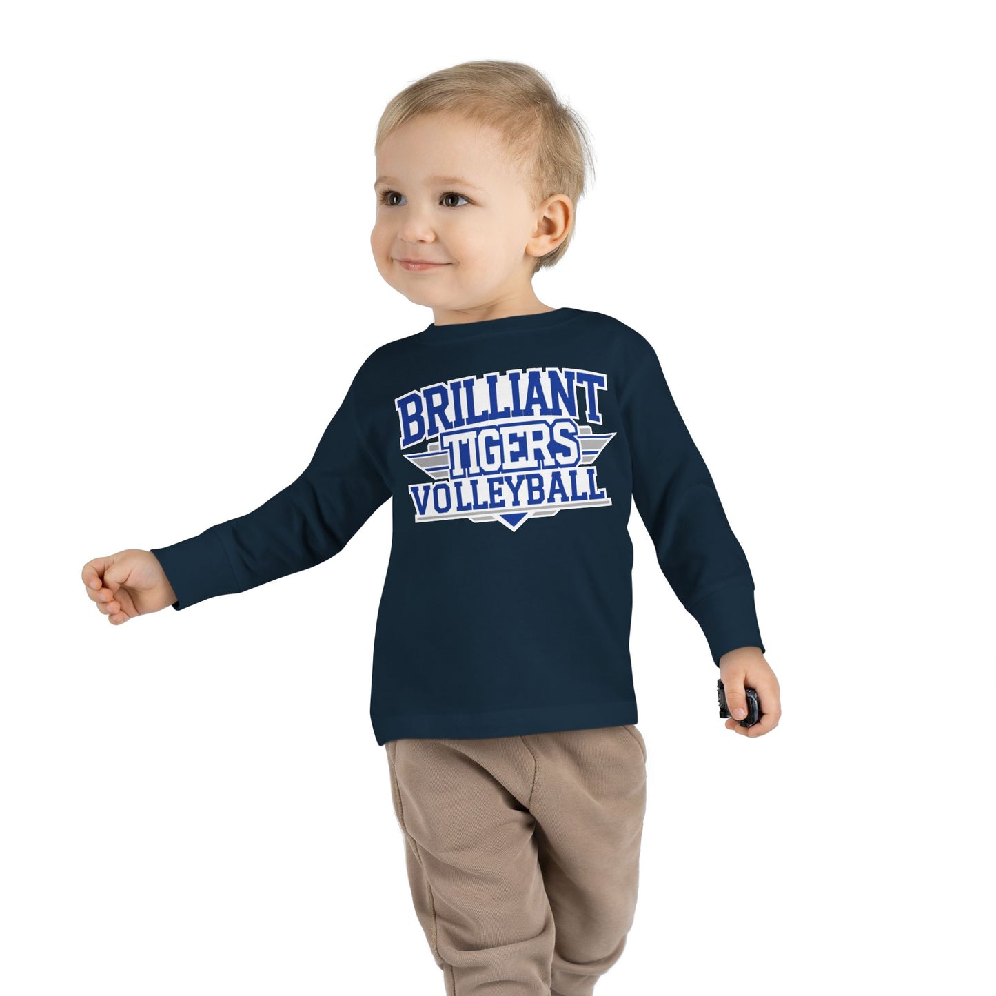 Toddler Long Sleeve Tee \ Brilliant Tigers Volleyball \ BTV2