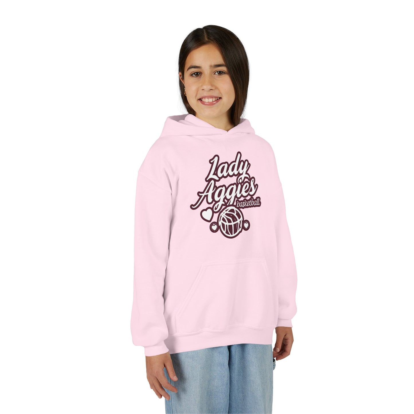 Youth Hoodie Sweatshirt \ Hamilton Aggies Basketball \ HABBG2