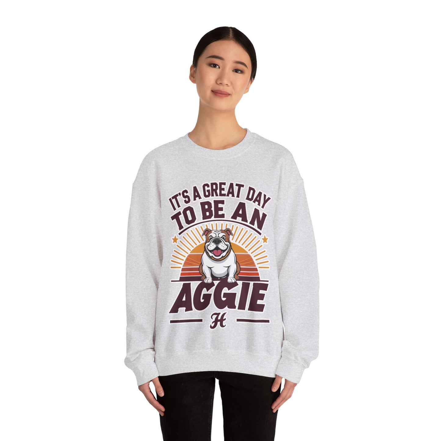 Adult Crewneck Sweatshirt \ It's a Great Day to be an Aggie! \ GDA3
