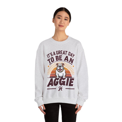 Adult Crewneck Sweatshirt \ It's a Great Day to be an Aggie! \ GDA3
