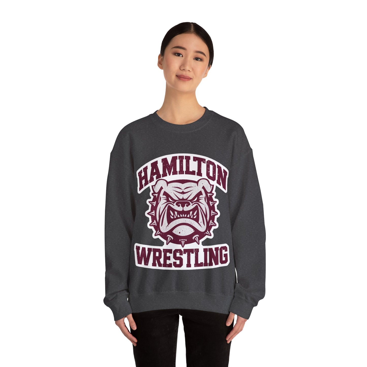Adult Crewneck Sweatshirt \ Hamilton Aggies Wrestling \ HAW2