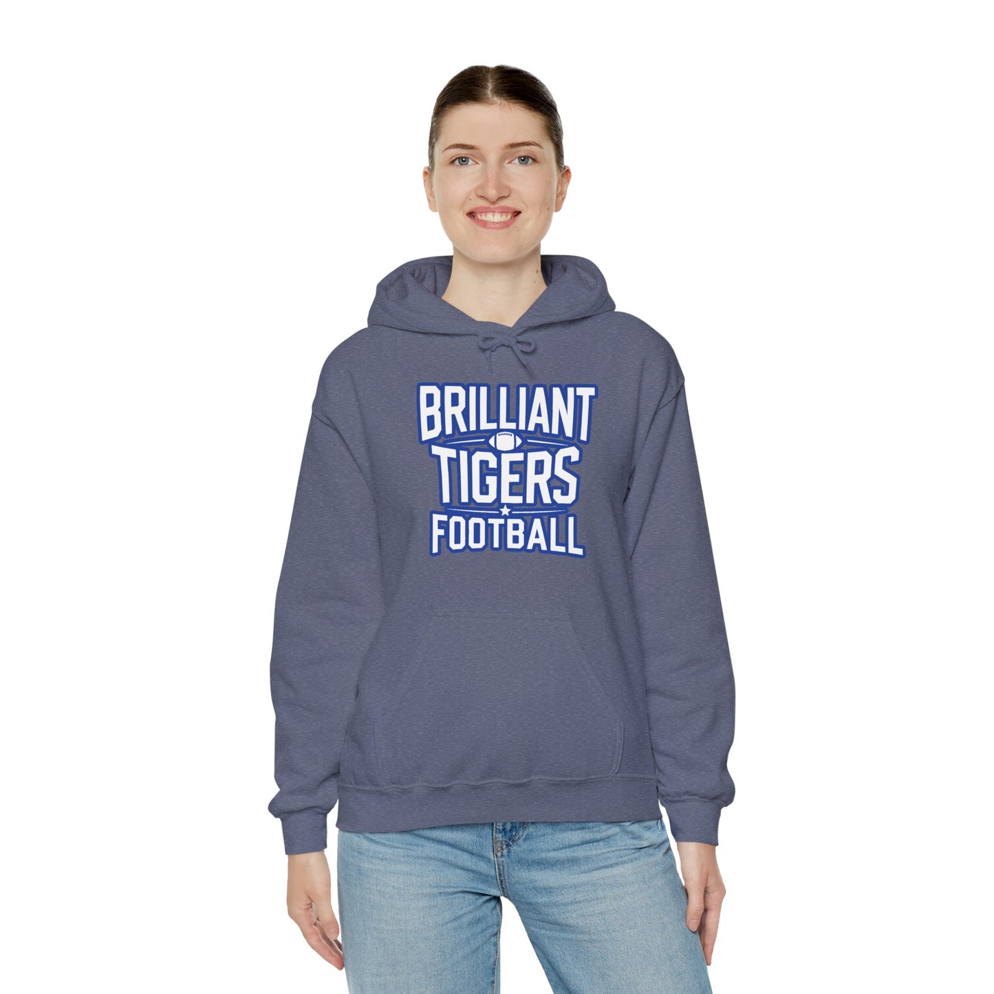 Adult Hoodie Sweatshirt \ Brilliant Tigers Football \ BTF1