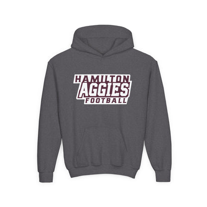 Youth Hoodie Sweatshirt \ Hamilton Aggies Football \ HAF1