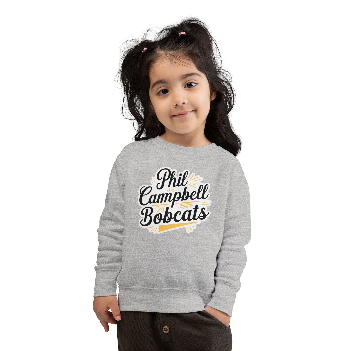 Toddler Crewneck Sweatshirt \ Phil Campbell Bobcats \ PCBG2
