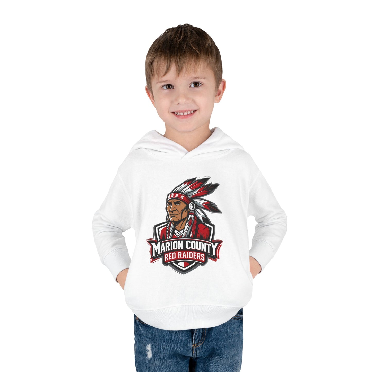 Toddler Hoodie Sweatshirt \ Marion County Red Raiders \ MC2