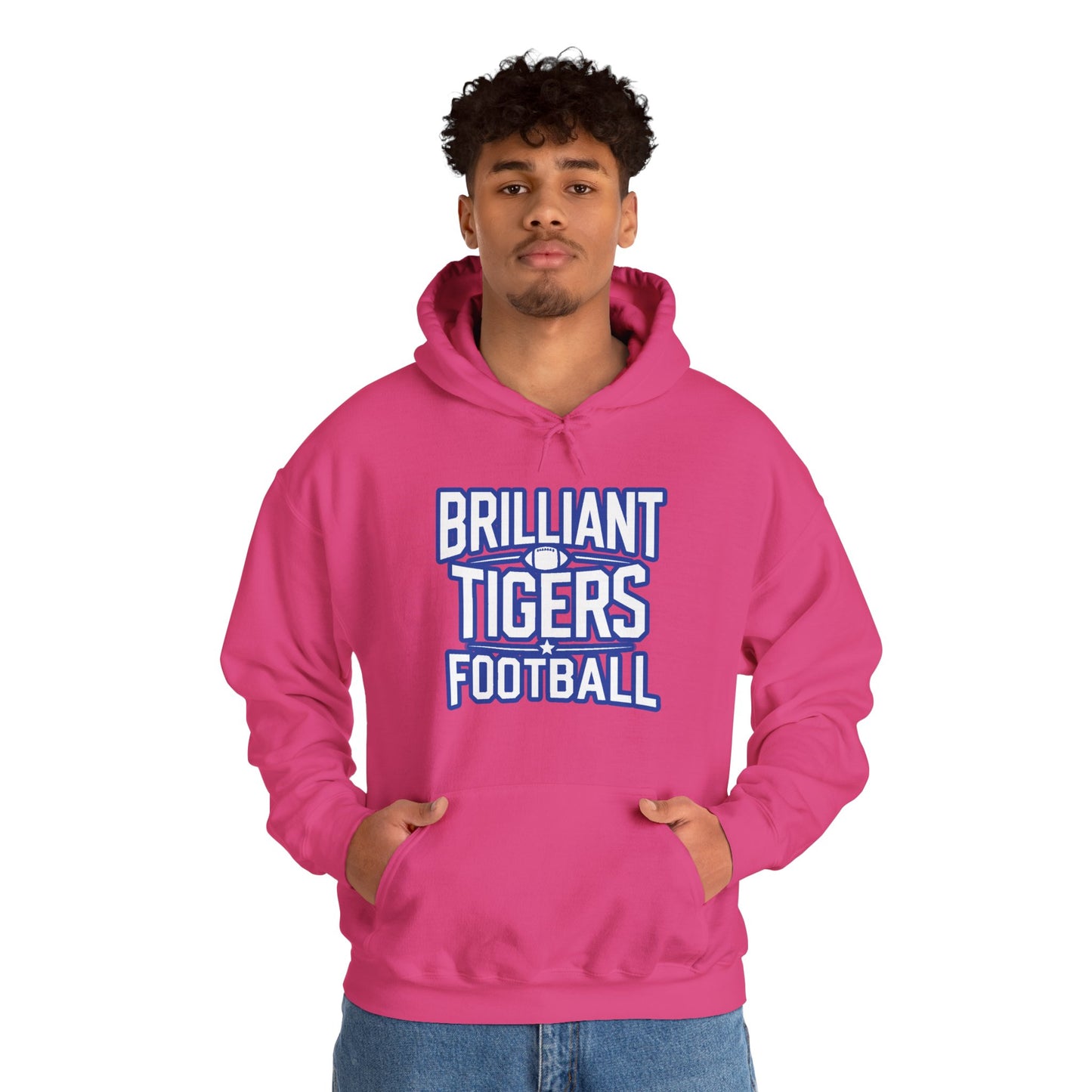 Adult Hoodie Sweatshirt \ Brilliant Tigers Football \ BTF1