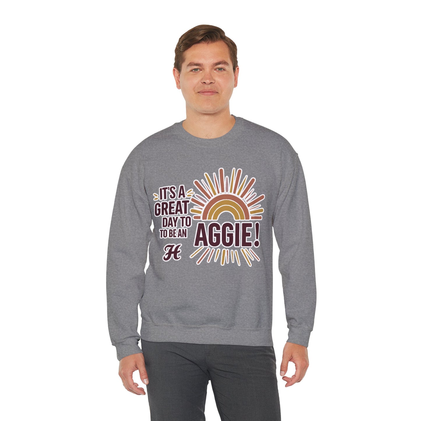 Adult Crewneck Sweatshirt \ It's a Great Day to be an Aggie! \ GDA1