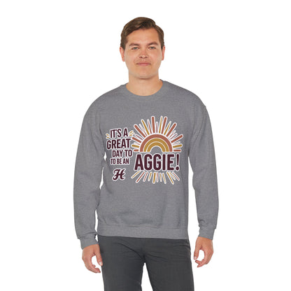Adult Crewneck Sweatshirt \ It's a Great Day to be an Aggie! \ GDA1