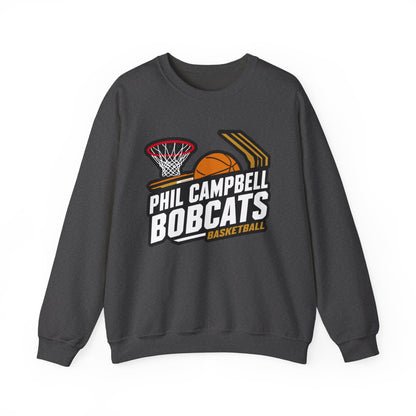 Adult Crewneck Sweatshirt \ Phil Campbell Bobcats Basketball \ PCBBK1
