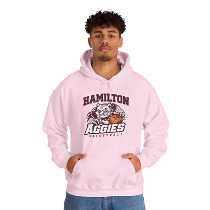 Adult Hoodie Sweatshirt \ Hamilton Aggies Basketball \ HABB1
