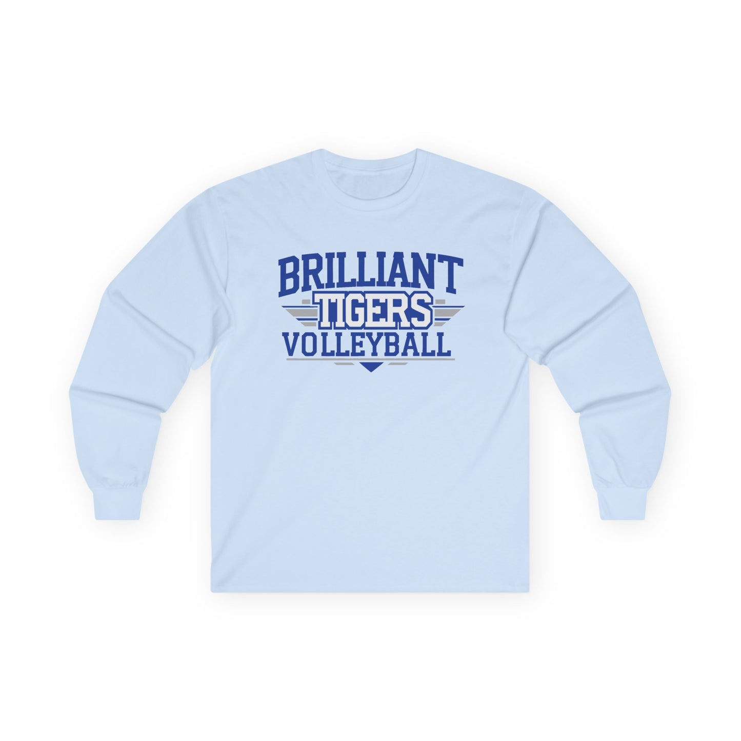 Adult Long Sleeve Tee \ Brilliant Tigers Volleyball \ BTV2