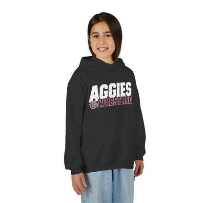 Youth Hoodie Sweatshirt \ Hamilton Aggies Wrestling \ HAW3