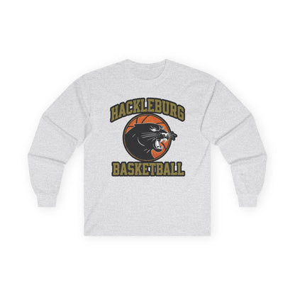 Adult Long Sleeve Tee \ Hackleburg Panther Basketball \ HPBK1