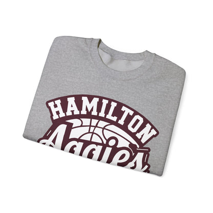 Adult Crewneck Sweatshirt \ Hamilton Aggies Basketball \ HABBG1