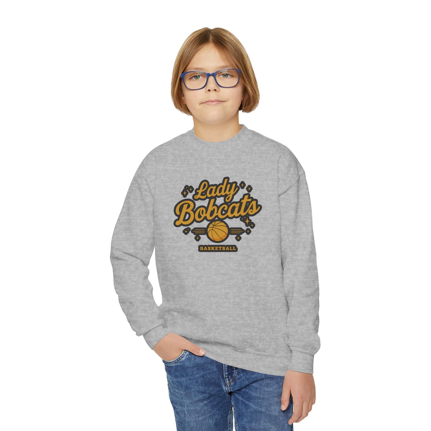 Youth Crewneck Sweatshirt \ Phil Campbell Bobcats Basketball \ PCBBKG2