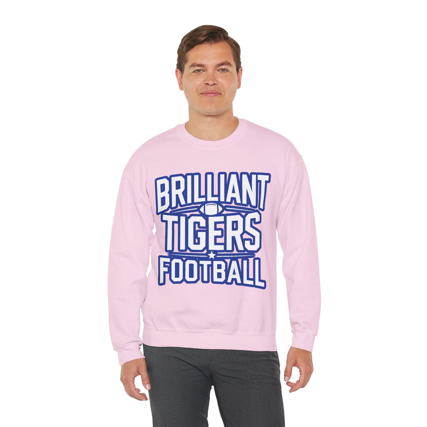 Adult Crewneck Sweatshirt \ Brilliant Tigers Football \ BTF1