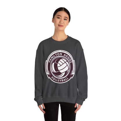 Adult Crewneck Sweatshirt \ Hamilton Aggies Volleyball \ HAV1