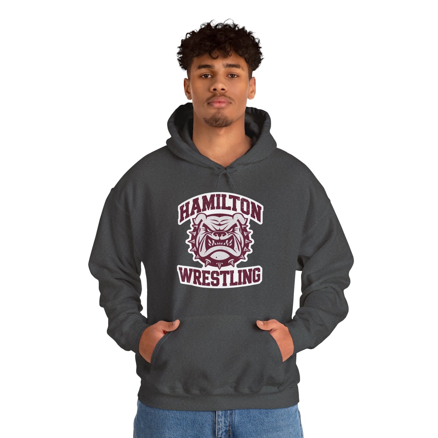 Adult Hoodie Sweatshirt \ Hamilton Aggies Wrestling \ HAW2