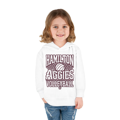 Toddler Hoodie Sweatshirt \ Hamilton Aggies Volleyball \ HAV2