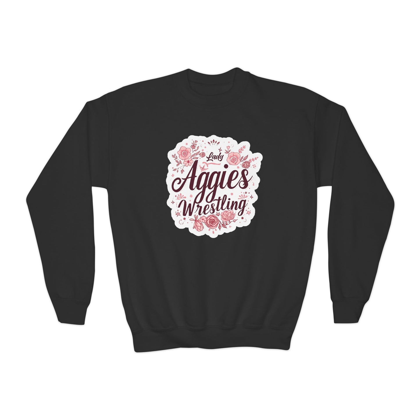 Youth Crewneck Sweatshirt \ Hamilton Aggies Wrestling \ HAWG1
