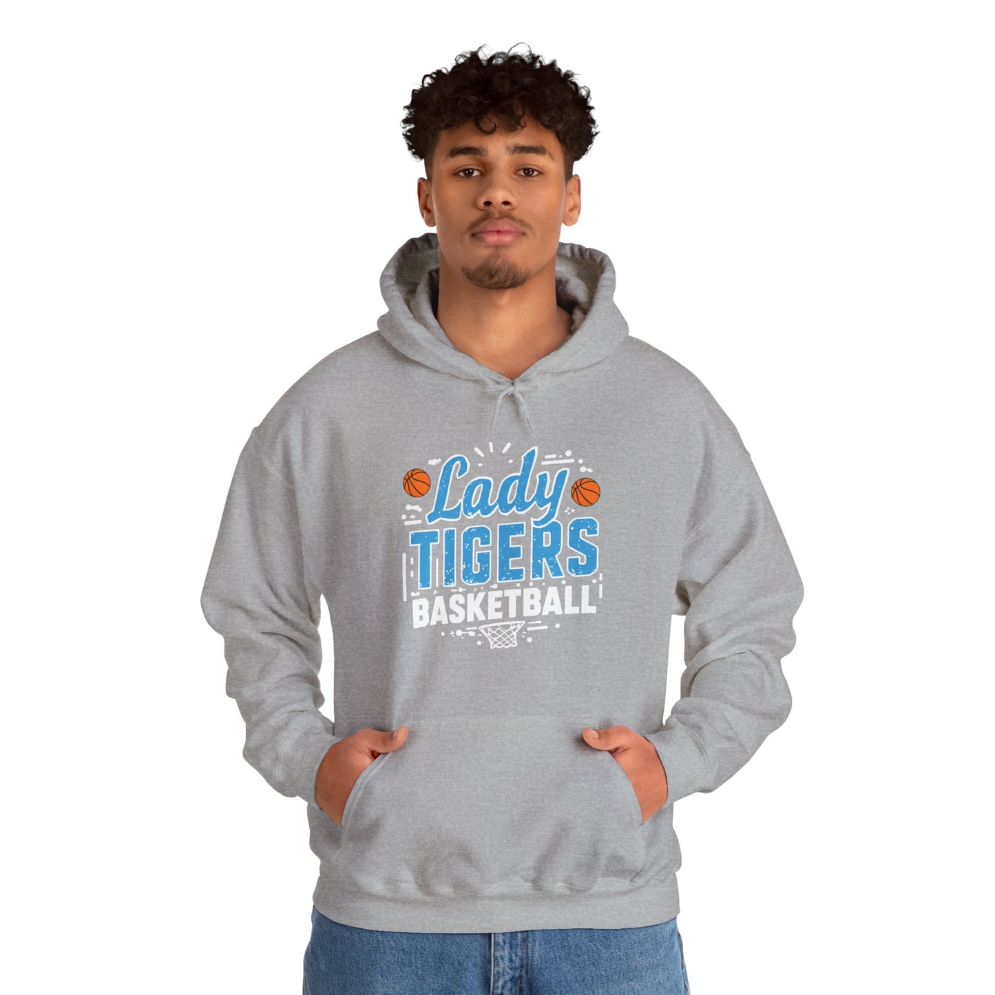 Adult Hoodie Sweatshirt \ Brilliant Tigers Basketball \ BTBKG1