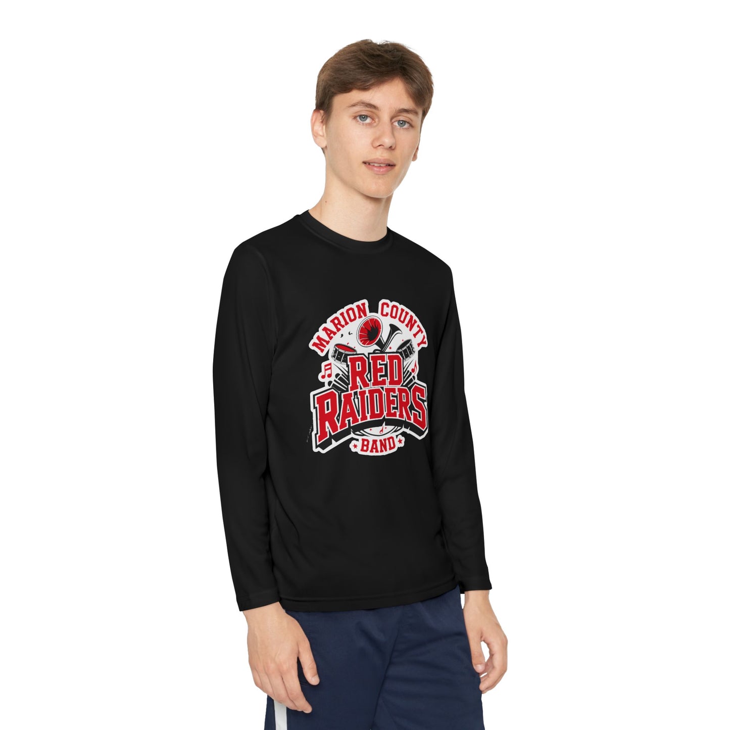 Youth Long Sleeve Shirt \ Marion County Red Raiders Band \ MCB2
