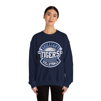 Adult Crewneck Sweatshirt \ Brilliant Tigers Volleyball \ BTV1