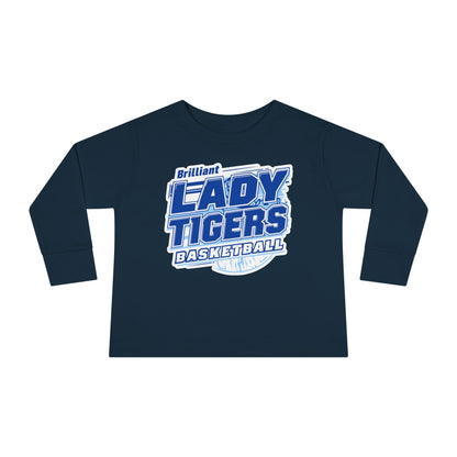 Toddler Long Sleeve Tee \ Brilliant Tigers Basketball \ BTBKG2