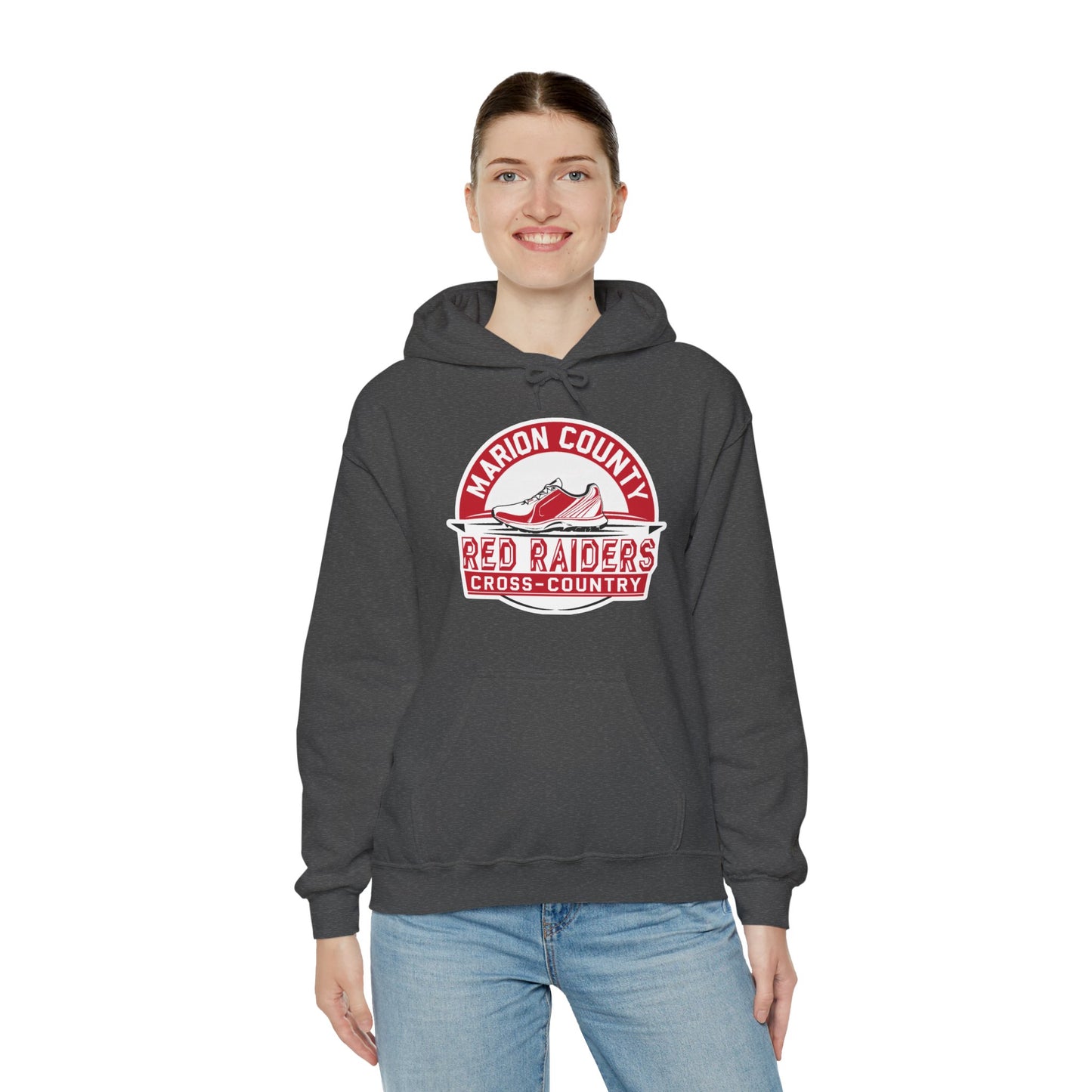 Adult Hoodie Sweatshirt \ Marion County Red Raiders Cross-Country \ MCCC1