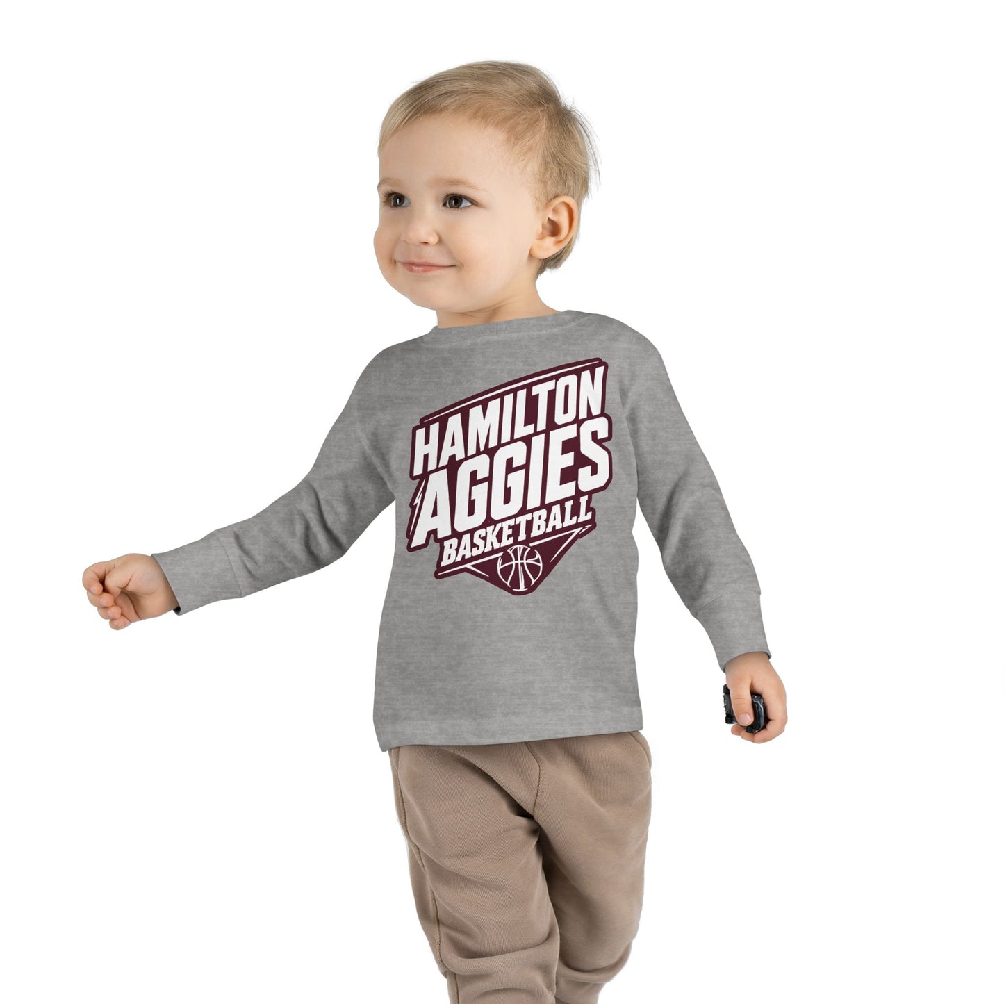 Toddler Long Sleeve Tee \ Hamilton Aggies Basketball \ HABB2