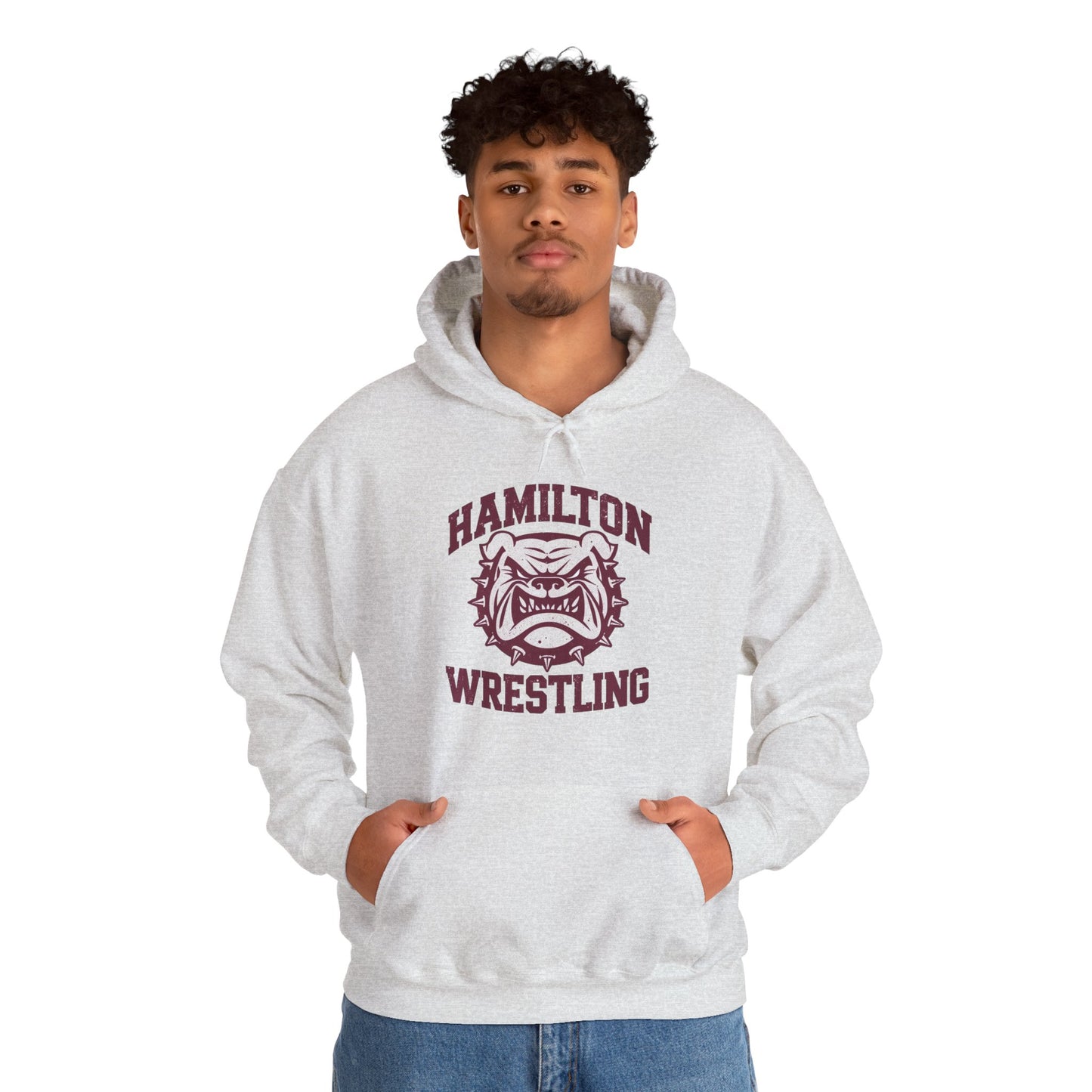 Adult Hoodie Sweatshirt \ Hamilton Aggies Wrestling \ HAW2