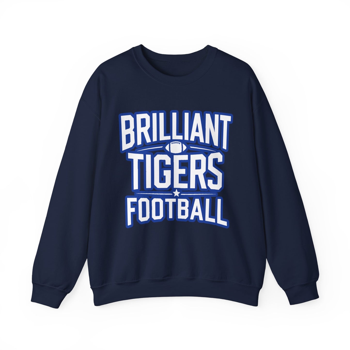 Adult Crewneck Sweatshirt \ Brilliant Tigers Football \ BTF1