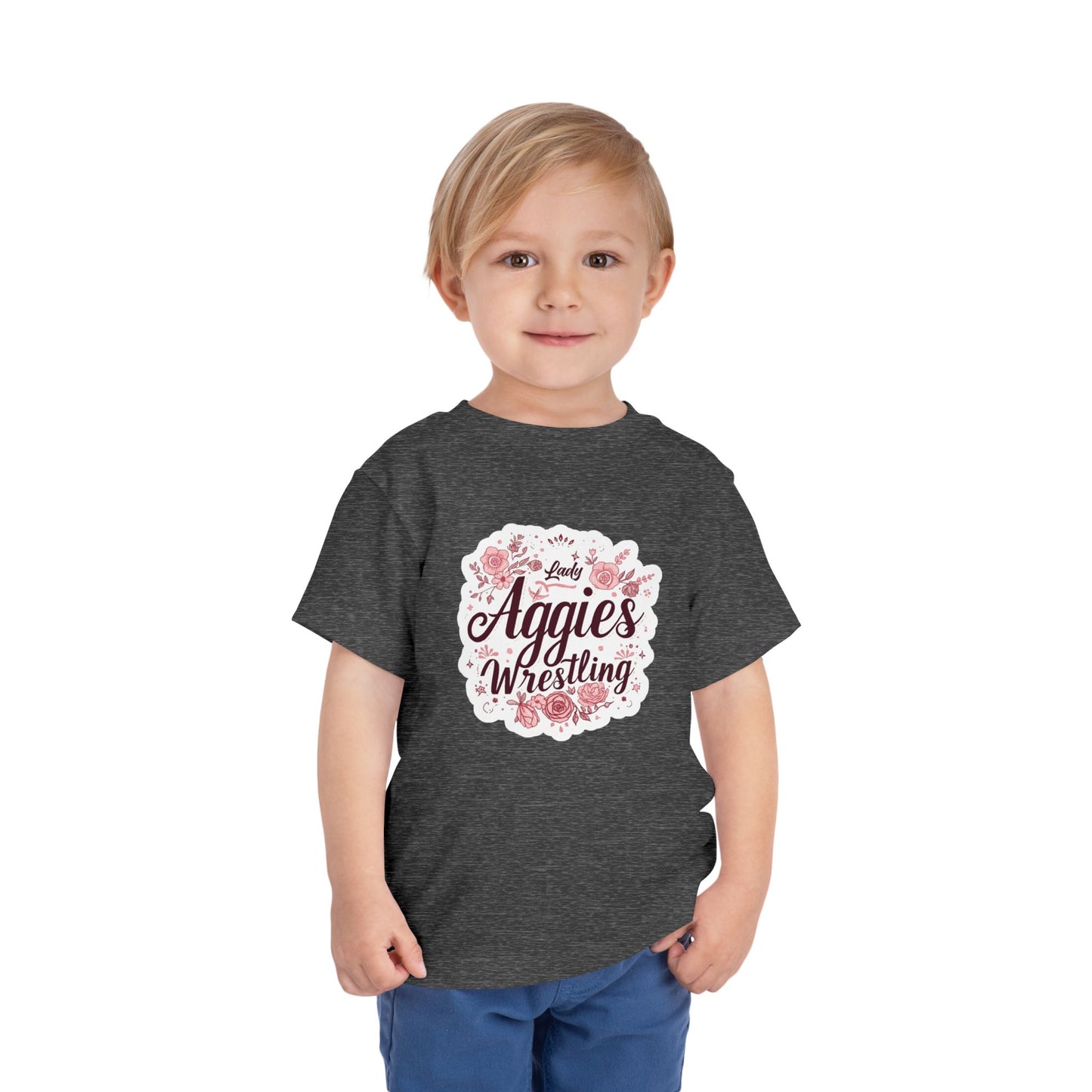 Cute Toddler Wrestling Tee, Kid's Short Sleeve T-Shirt, Perfect for Birthdays, Sports Events, Family Gatherings, Gifts