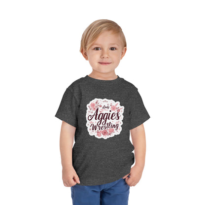 Cute Toddler Wrestling Tee, Kid's Short Sleeve T-Shirt, Perfect for Birthdays, Sports Events, Family Gatherings, Gifts