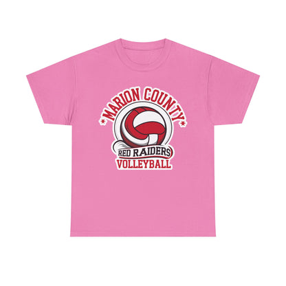 Adult Tee \ Marion County Red Raiders Volleyball \ MCV1