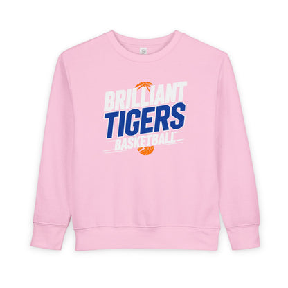 Toddler Crewneck Sweatshirt \ Brilliant Tigers Basketball \ BTBK1