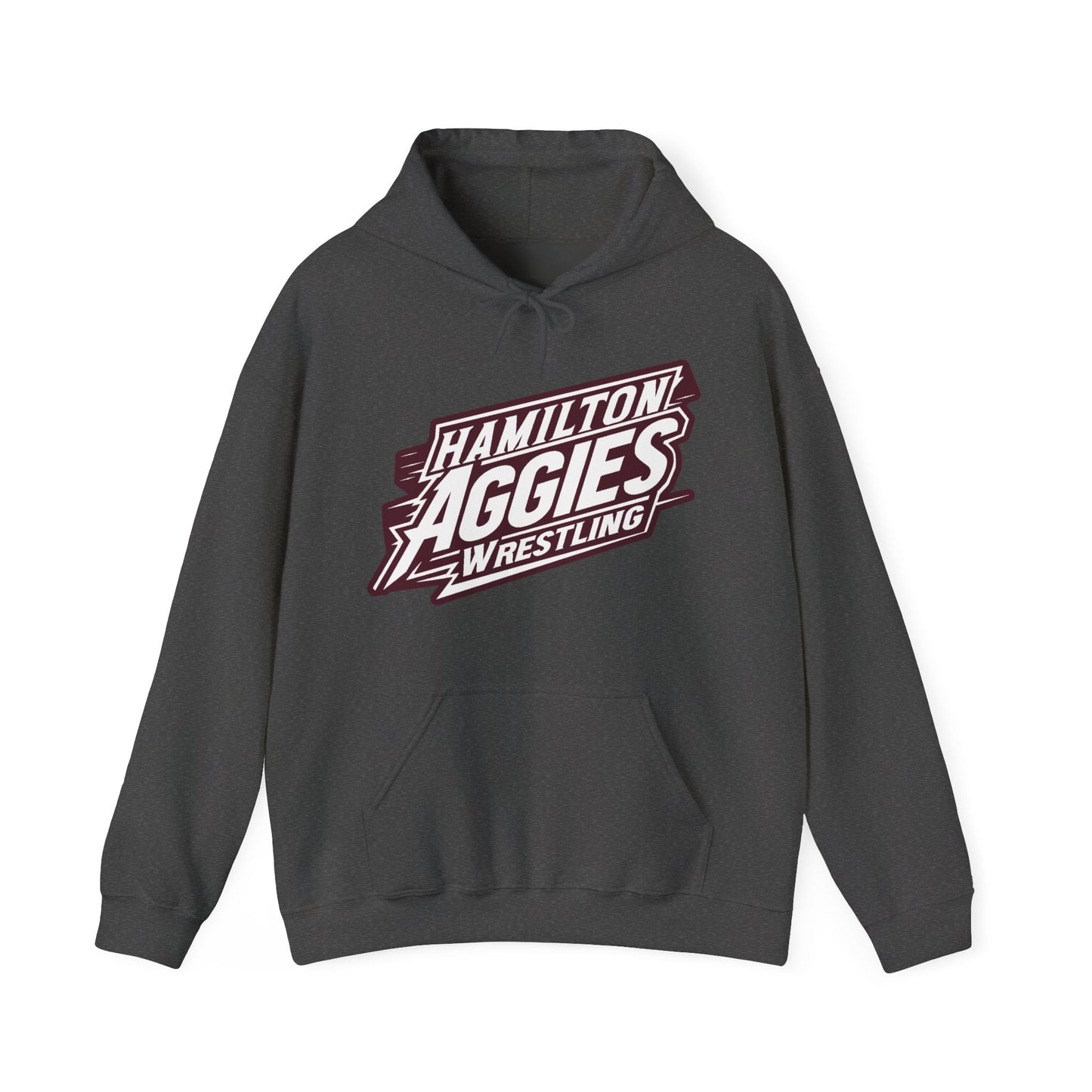 Adult Hoodie Sweatshirt \ Hamilton Aggies Wrestling \ HAW1