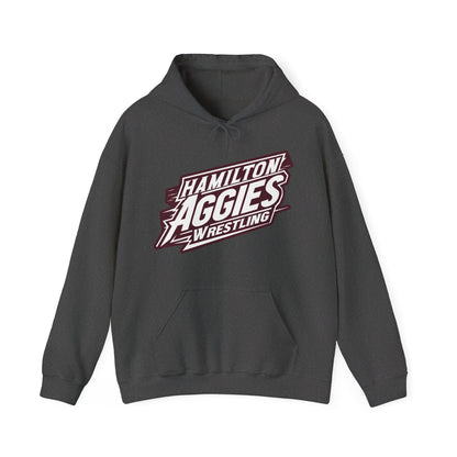 Adult Hoodie Sweatshirt \ Hamilton Aggies Wrestling \ HAW1