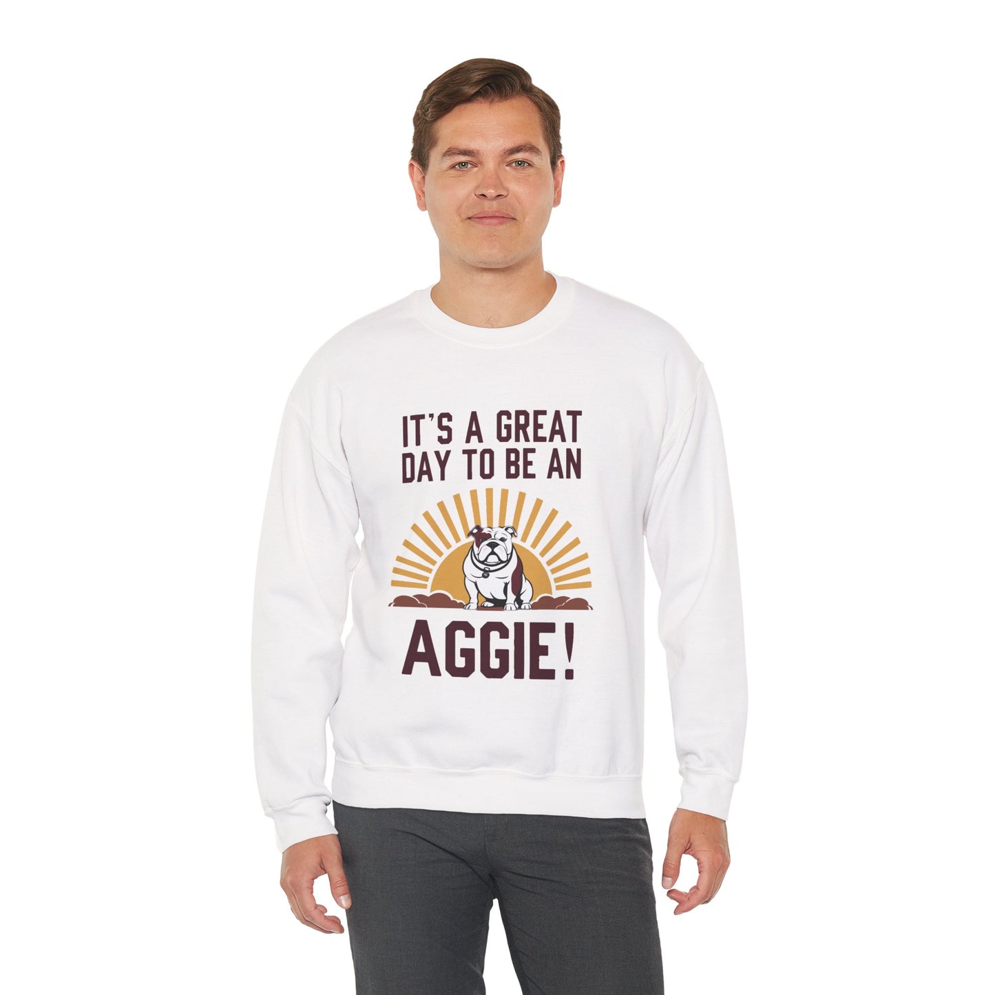 Adult Crewneck Sweatshirt \ It's a Great Day to be a Aggie! \ GDA4