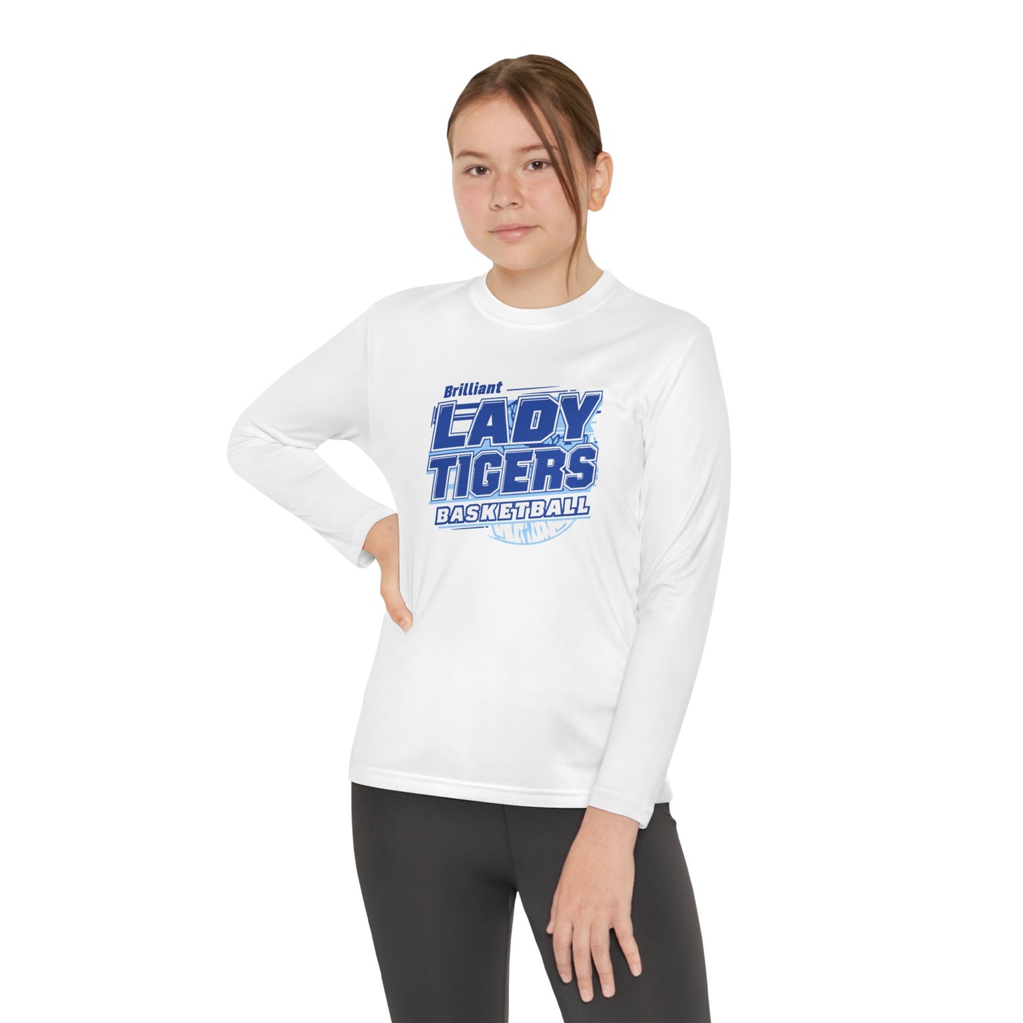 Youth Long Sleeve Tee \ Brilliant Tigers Basketball \ BTBKG2