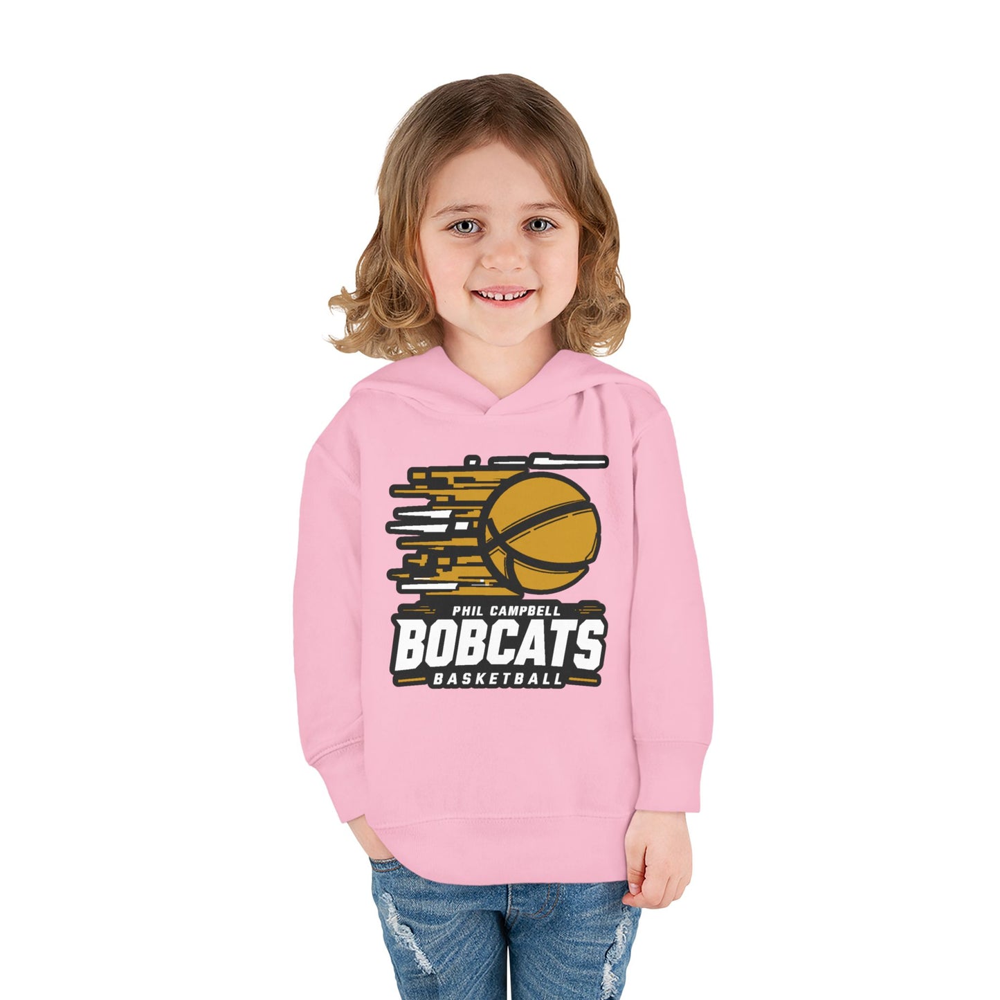 Toddler Hoodie Sweatshirt \ Phil Campbell Bobcats Basketball \ PCBBK2