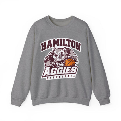 Adult Crewneck Sweatshirt \ Hamilton Aggies Basketball \ HABB1