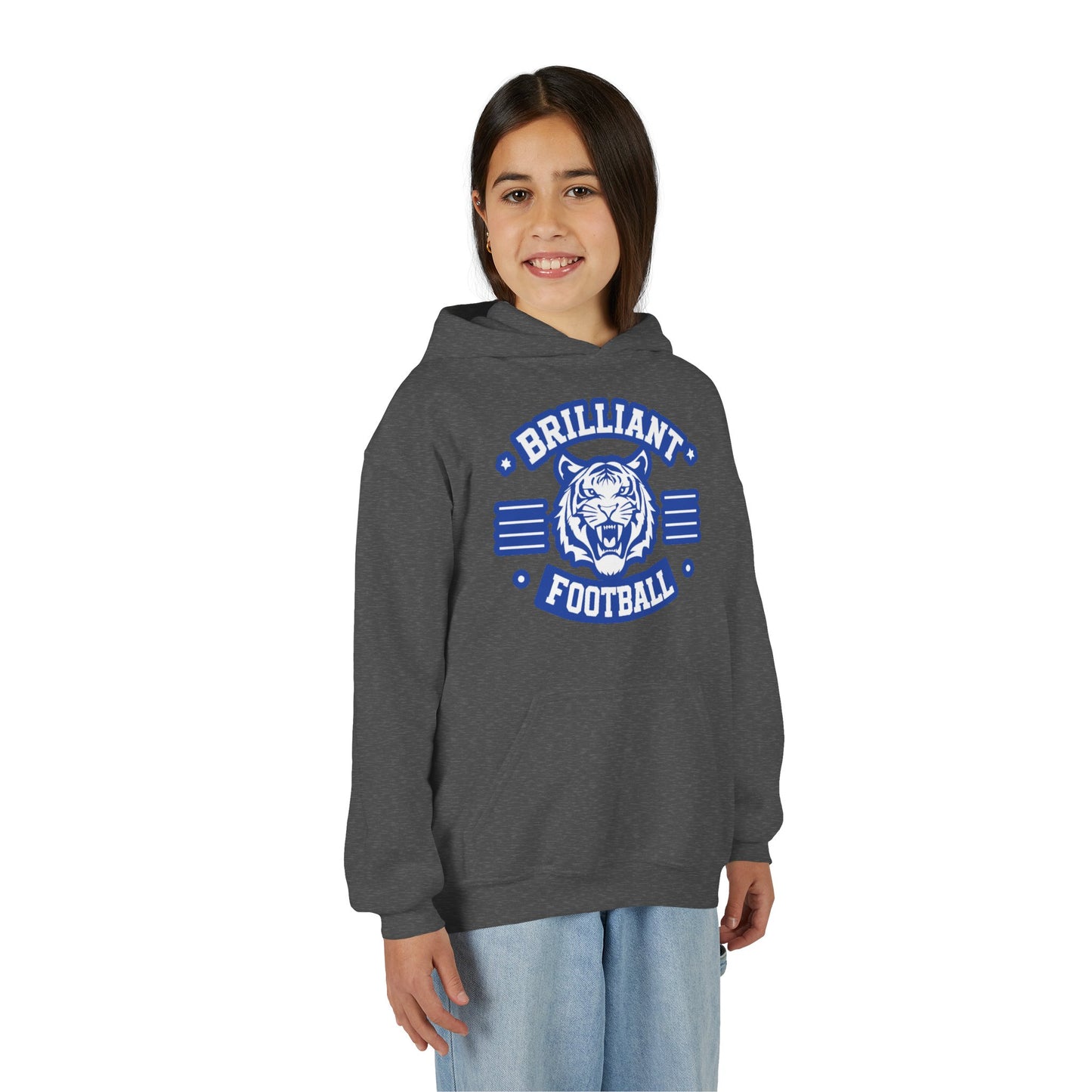 Youth Hoodie Sweatshirt \ Brilliant Tigers Football \ BTF2