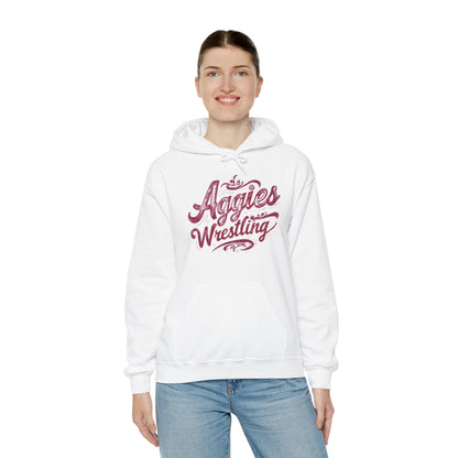 Adult Hoodie Sweatshirt \ Hamilton Aggies Wrestling \ HAWG2