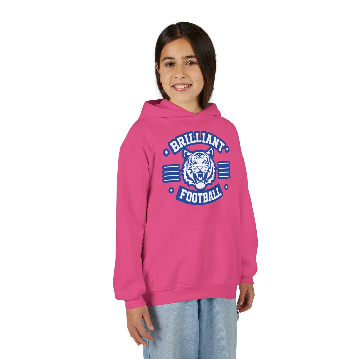 Youth Hoodie Sweatshirt \ Brilliant Tigers Football \ BTF2