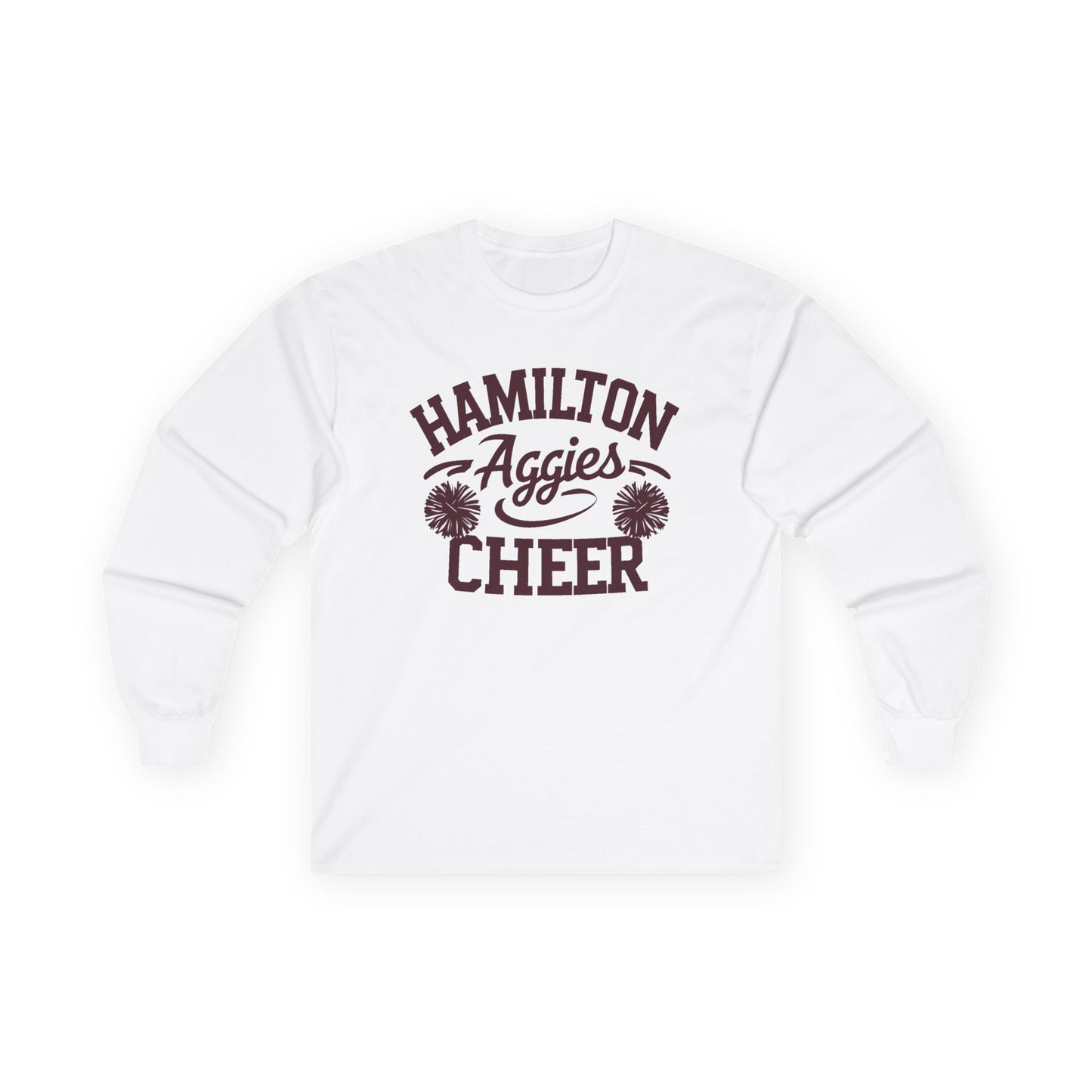 Adult Long Sleeve Tee \ Hamilton Aggies Cheer \ Style HAC2