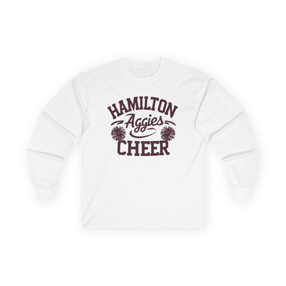 Adult Long Sleeve Tee \ Hamilton Aggies Cheer \ Style HAC2
