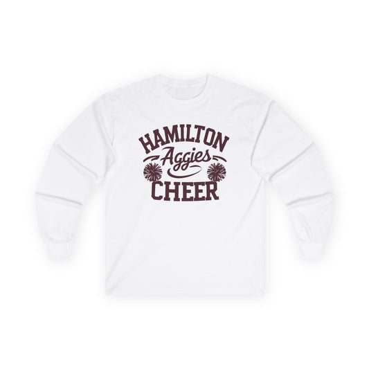 Adult Long Sleeve Tee \ Hamilton Aggies Cheer \ Style HAC2