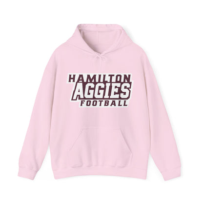 Adult Hoodie Sweatshirt \ Hamilton Aggies Football \ HAF1