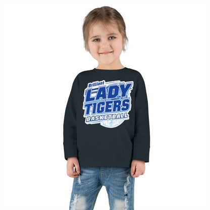 Toddler Long Sleeve Tee \ Brilliant Tigers Basketball \ BTBKG2